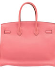 Pre-Loved Birkin Handbag Leather 30 with Palladium Hardware, Pink