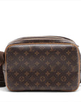 Pre-Loved Reporter PM Crossbody Bag Monogram Coated Canvas PM with Gold Hardware, Brown