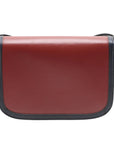 Pre-Loved Horsebit 1955 Shoulder Bag Leather Small with Gold Hardware, Red, Tan and Navy