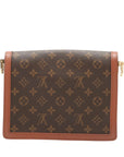Pre-Loved Dauphine Shoulder Bag Monogram Coated Canvas MM with Gold Hardware, Brown