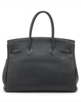 Pre-Loved Birkin Handbag Leather with Gold Hardware 30, Black