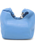 Pre-Loved Squeeze Shoulder Bag Leather Small with Silver Hardware, Blue