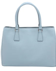 Pre-Loved Galleria Tote Leather Medium with Silver Hardware, Light Blue