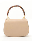 Pre-Loved Bamboo Handbag Leather with Gold Hardware, Beige