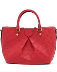 Pre-Loved Mazarine Tote Monogram Leather PM with Gold Hardware, Red