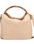 Pre-Loved Diana Bamboo Shoulder Bag Leather Medium with Gold Hardware, Beige