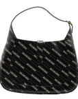 Pre-Loved Jackie 1961 Shoulder Bag Logo Stripe Leather Medium with Gold Hardware, Black