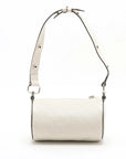 Pre-Loved Blondie Shoulder Bag Leather Mini with Silver Hardware, White