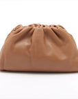 Pre-Loved The Pouch Clutch Leather Mini with Gold Hardware, Tan