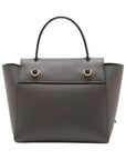 Pre-Loved Belt Bag Handbag Leather Micro with Gold Hardware, Gray