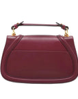 Pre-Loved Blondie Shoulder Bag Leather Mini with Gold Hardware, Burgundy