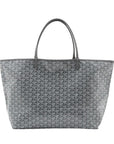 Pre-Loved Saint Louis Tote Goyardine Coated Canvas GM with Silver Hardware, Grey