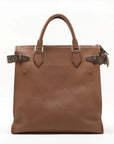 Pre-Loved Tote Tote Leather with Silver Hardware, Brown