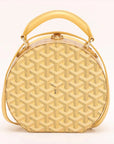 Pre-Loved Petite Boite Chapeau Handbag Goyardine Coated Canvas Mini with Gold Hardware, Yellow