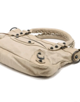 Pre-Loved First Handbag Leather Small with Aged Black Hardware, Beige