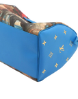 Pre-Loved Speedy Masters Rubens Handbag Printed Coated Canvas 30 with Gold Hardware, Blue Multicolor