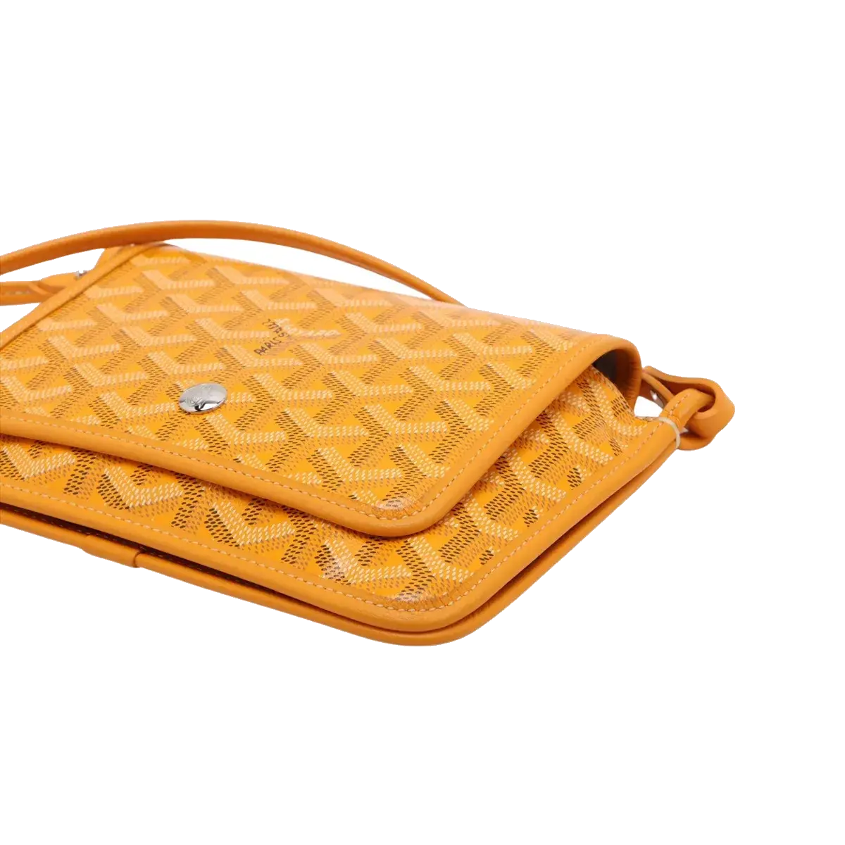 Pre-Loved Plumet Crossbody Bag Goyardine Coated Canvas with Silver Hardware, Yellow