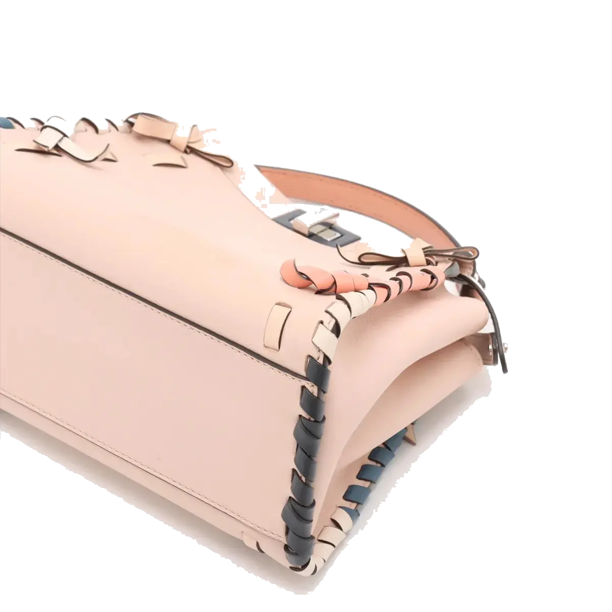 Pre-Loved Peekaboo Handbag Leather Mini with Silver Hardware, Pink