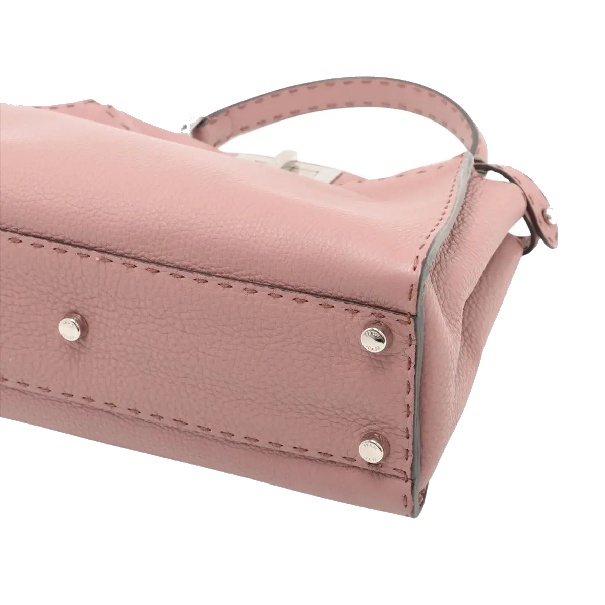 Pre-Loved Peekaboo Handbag Leather with Silver Hardware, Pink