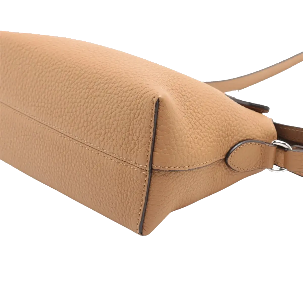 Pre-Loved Selleria Peekaboo Crossbody Bag Leather Mini with Silver Hardware, Tan