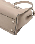 Pre-Loved Peekaboo Handbag Leather Regular with Silver Hardware, Taupe