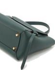 Pre-Loved Belt Bag Handbag Leather Micro with Gold Hardware, Dark Green