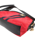 Pre-Loved Ophidia Crossbody Bag Suede Small with Gold Hardware, Red