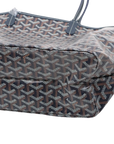 Pre-Loved Saint Louis Tote Goyardine Coated Canvas PM with Silver Hardware, Navy Blue