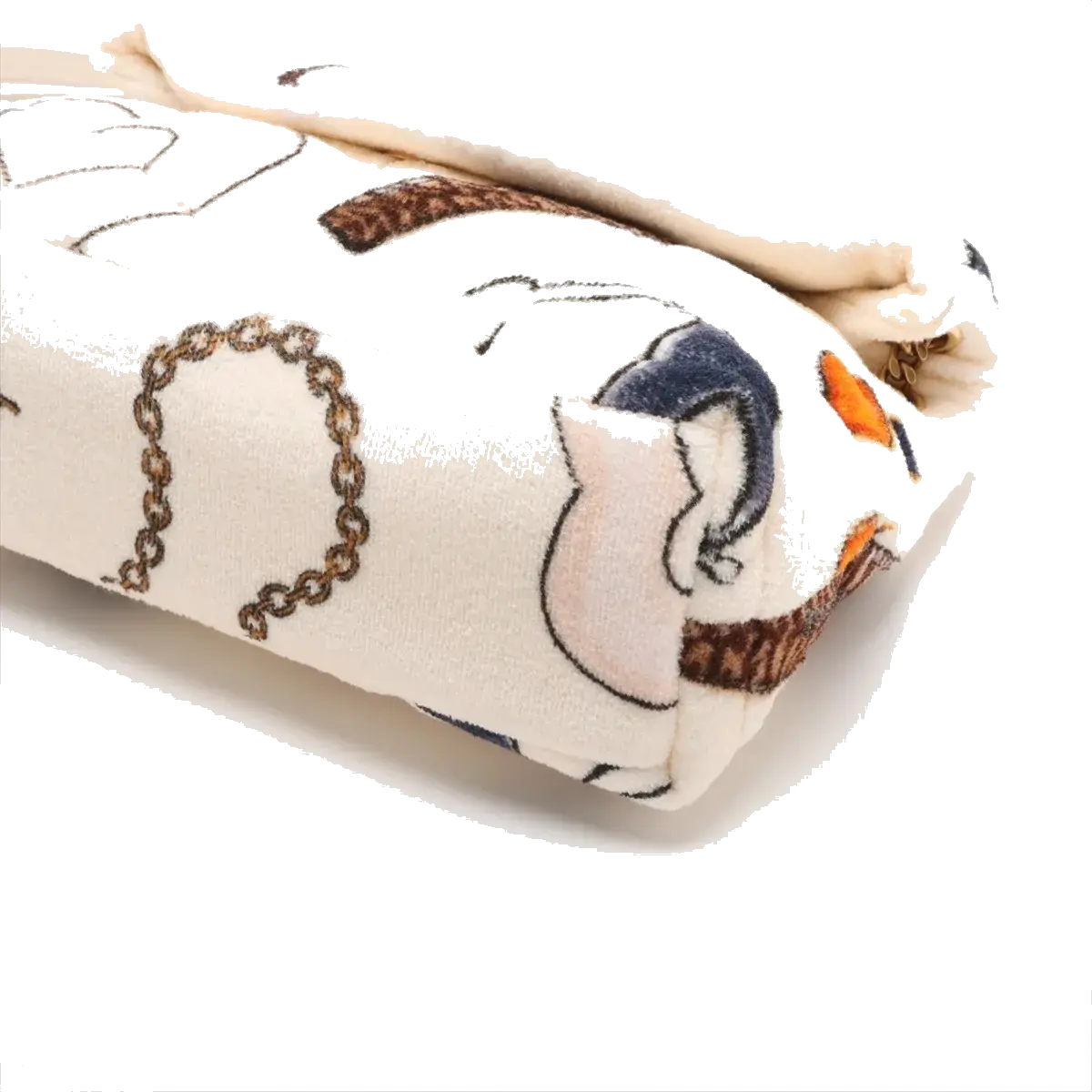 Pre-Loved Loulou Puffer Shoulder Bag Quilted Velvet Small with Aged Gold Hardware, Ivory Multicolor