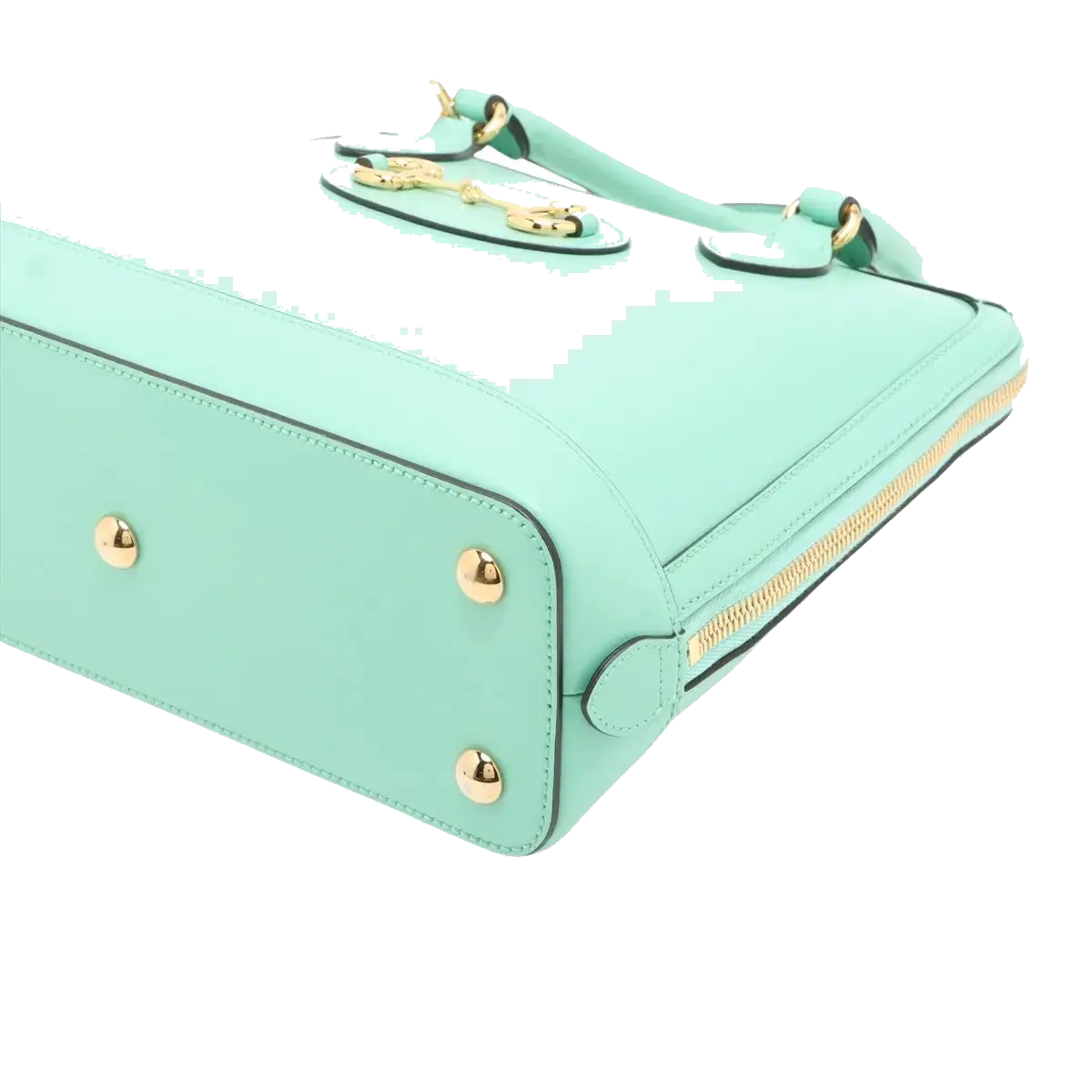 Pre-Loved Gucci 1955 Horsebit Handbag Leather Small with Gold Hardware, Mint Green