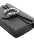 Pre-Loved Dionysus Crossbody Bag Leather Super Mini with Aged Silver Hardware, Black