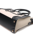 Pre-Loved Luggage Tote Leather Micro with Gold Hardware, Tricolor