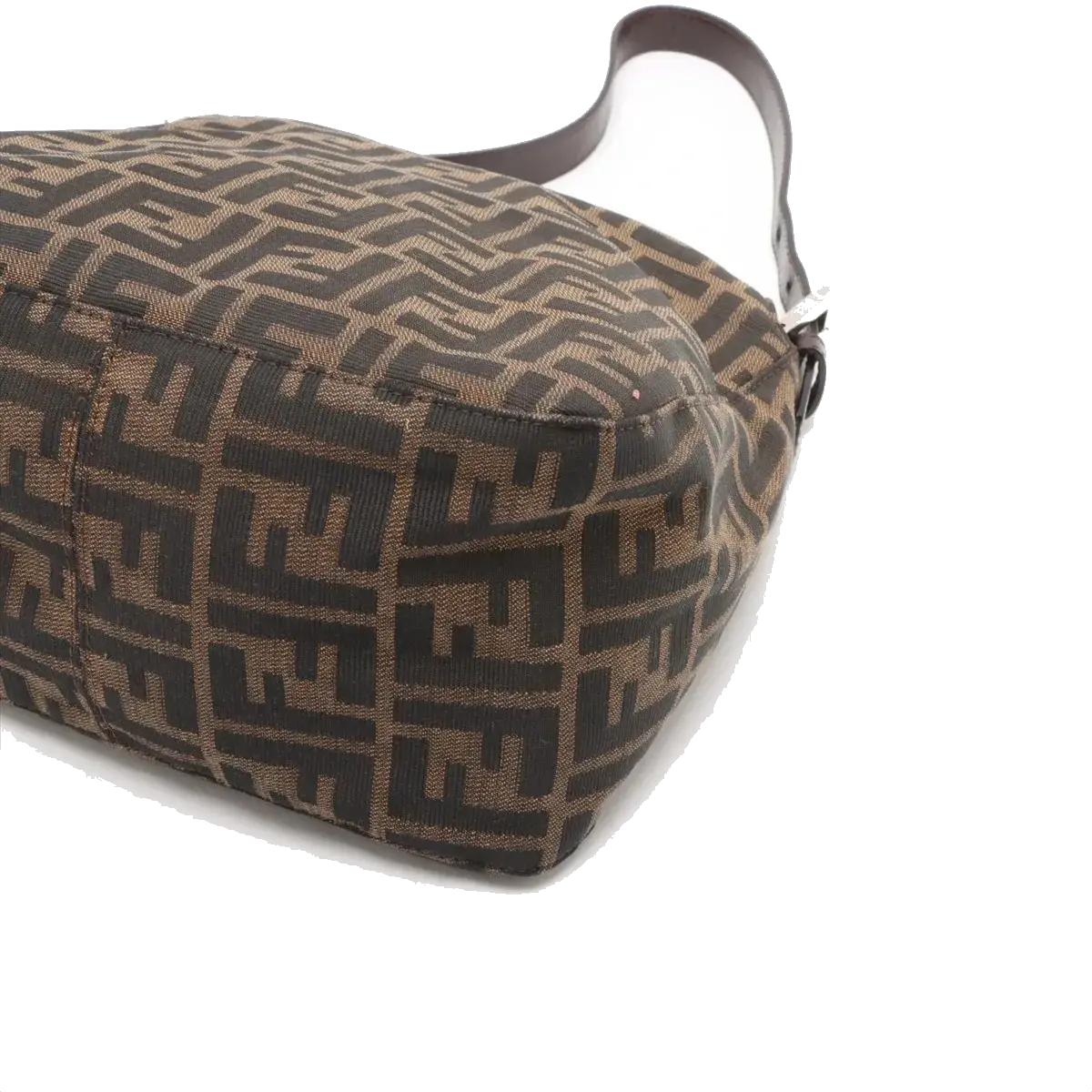 Pre-Loved Mamma Baguette Shoulder Bag Zucca Coated Canvas with Silver Hardware, Brown