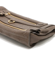 Pre-Loved Petillante Clutch Monogram Leather with Gold Hardware, Taupe