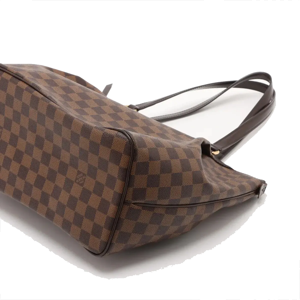Pre-Loved Westminster GM Tote Damier Coated Canvas GM with Gold Hardware, Brown