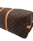 Pre-Loved Keepall Bandoulière Travel Bag Monogram Coated Canvas 55 with Gold Hardware, Brown
