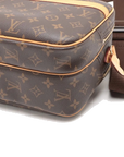 Pre-Loved Reporter PM Crossbody Bag Monogram Coated Canvas PM with Gold Hardware, Brown