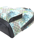 Pre-Loved GG Blooms Backpack Monogram Coated Canvas with Silver Hardware, Beige Multicolor
