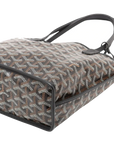 Pre-Loved Anjou Mini Tote Goyardine Chevron Coated Canvas Mini, Black/Tan