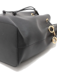 Pre-Loved Mon Tresor Bucket Bag Leather Small with Gold Hardware, Black