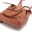 Pre-Loved Bamboo Backpack Leather Mini with Gold Hardware, Brown