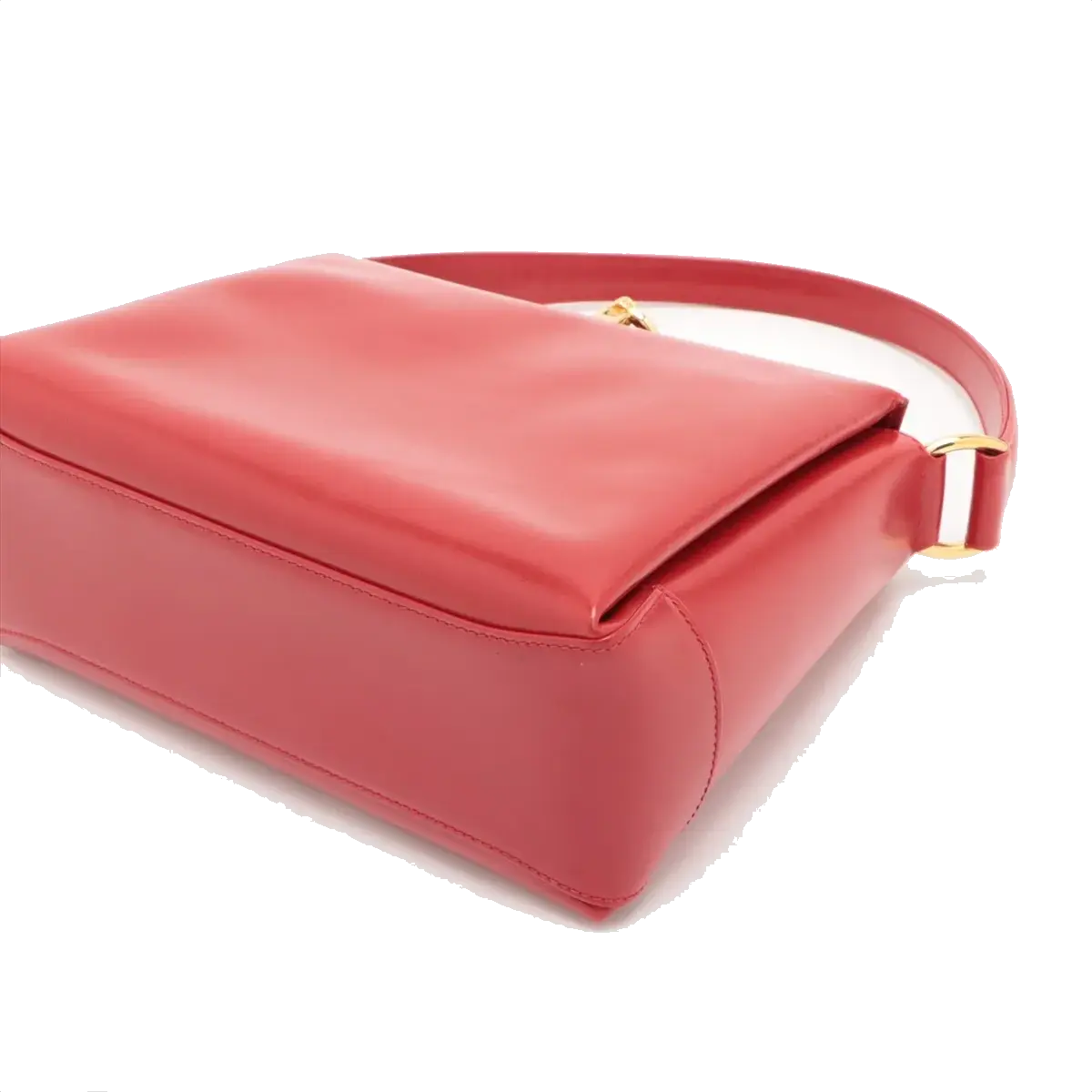 Pre-Loved Handbag Leather with Gold Hardware, Red