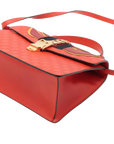 Pre-Loved Sylvie Handbag Monogram Leather Medium with Gold Hardware, Red