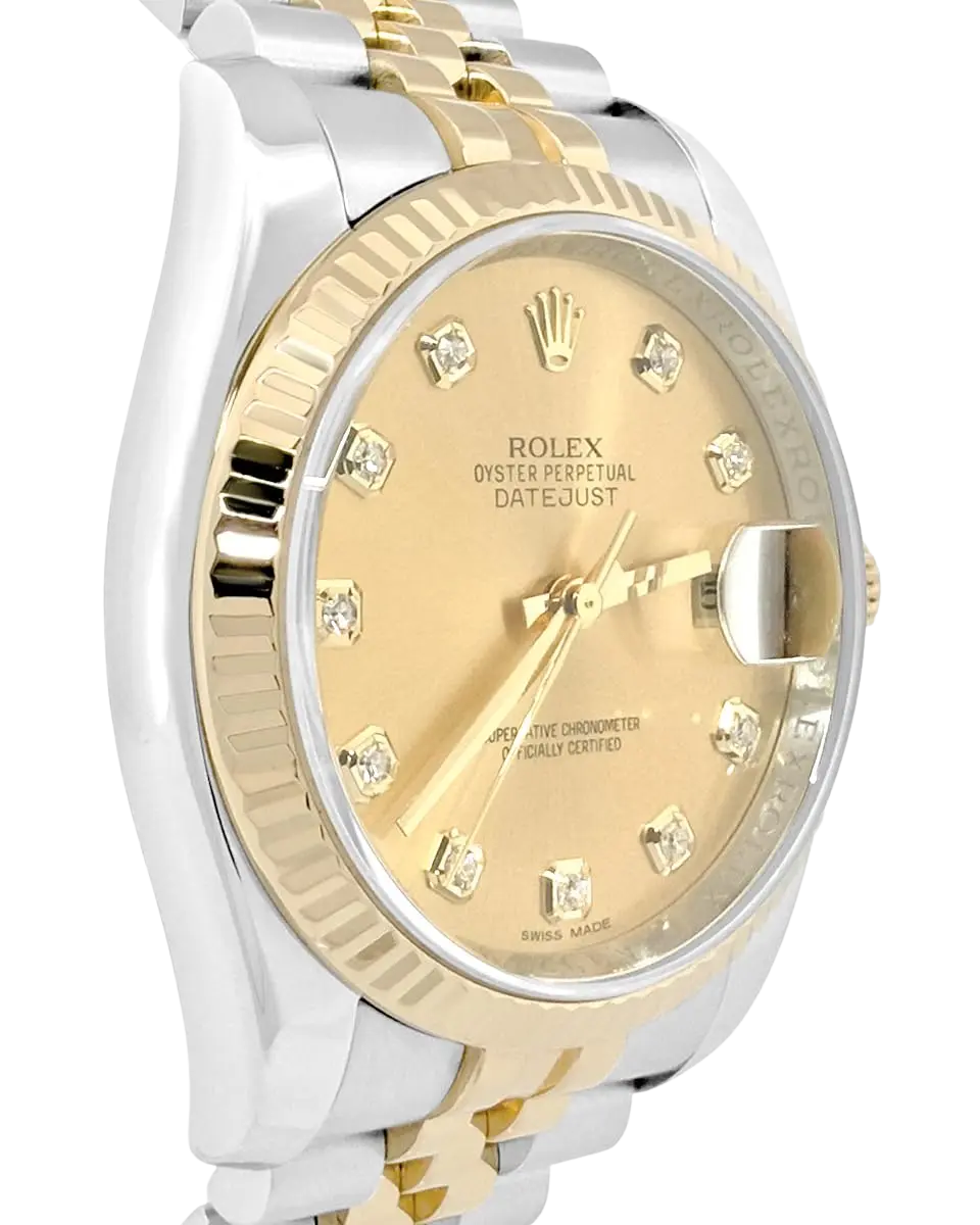 Rolex, Pre-Loved Datejust 116233G, Automatic, Steel and Yellow Gold, 36
