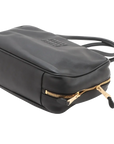 Pre-Loved Bowling Bag Handbag Leather with Gold Hardware, Black
