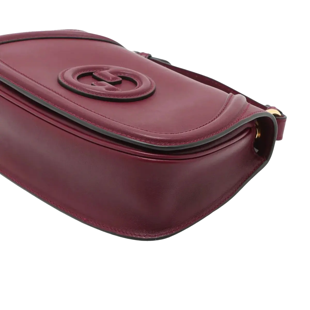 Pre-Loved Blondie Shoulder Bag Leather Mini with Gold Hardware, Burgundy