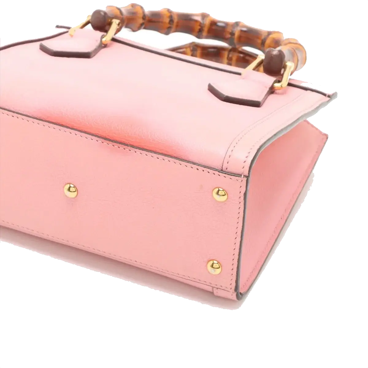 Pre-Loved Diana Bamboo Tote Leather Mini with Gold Hardware, Pink