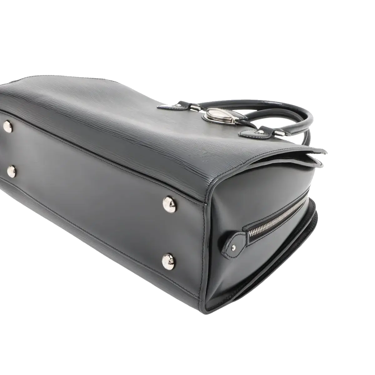 Pre-Loved Pont Neuf Handbag Leather GM with Silver Hardware, Black