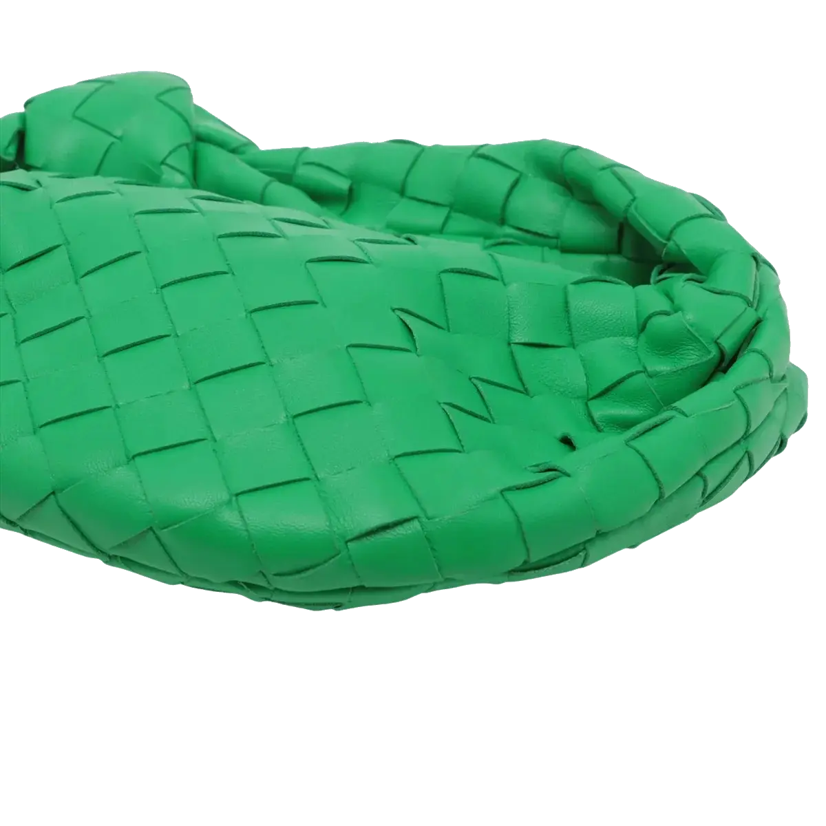 Pre-Loved Jodie Handbag Intrecciato Leather Mini with Gold Hardware, Green