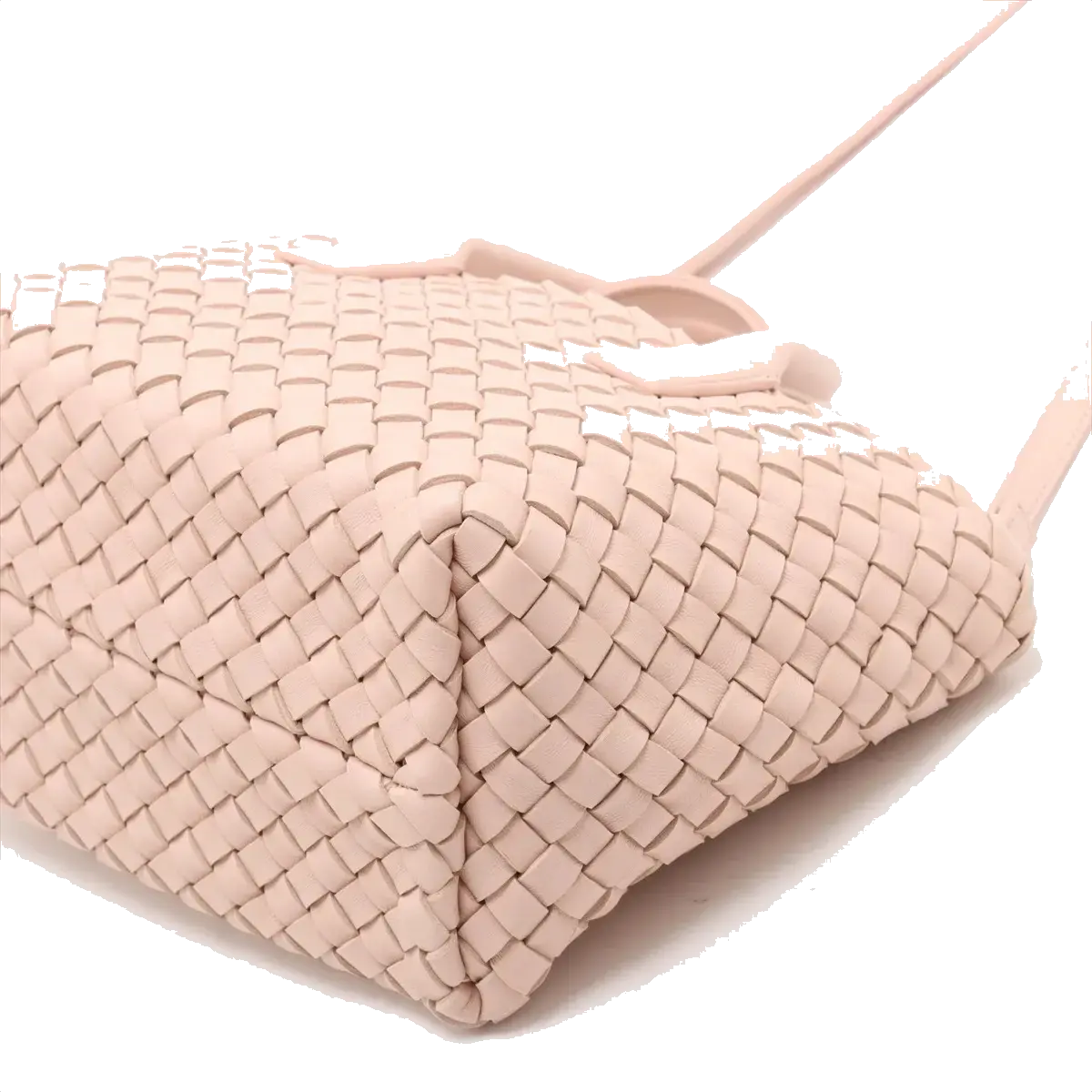 Pre-Loved Cabat Tote Intrecciato Leather Mini with Gold Hardware, Pink